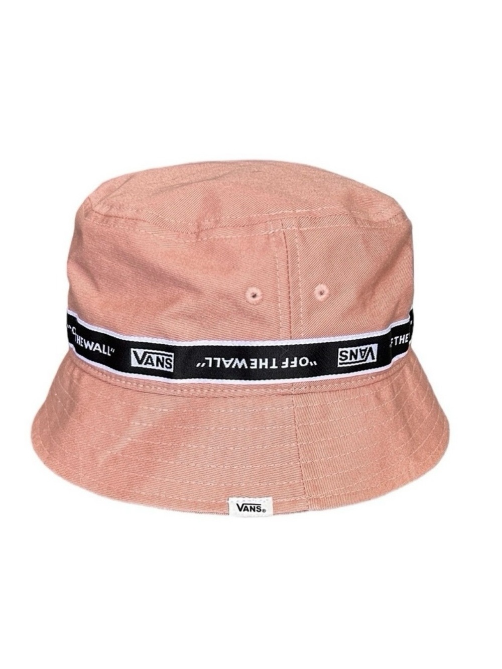 VANS Bucket Hat Peach Off The Wall Logo Band OS Cotton Streetwear VN0A4S7AZLS